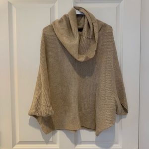 Cowl-neck cashmere sweater